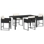 Conjunto de Comedor de Jardín 5 pcs Negro ratán sintético en Sillas de jardín | Comprar online en Foru.es