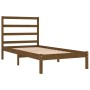 Estructura de cama madera maciza pino marrón miel 100x200 cm de vidaXL, Camas y somieres - Ref: Foro24-3104926, Precio: 98,57...
