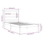 Estructura de cama madera maciza pino marrón miel 100x200 cm de vidaXL, Camas y somieres - Ref: Foro24-3104926, Precio: 98,57...