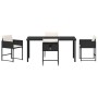 Conjunto de Comedor de Jardín 5 pcs Negro ratán sintético en Sillas de jardín | Comprar online en Foru.es