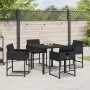 Conjunto de Comedor de Jardín 5 pcs Negro ratán sintético en Sillas de jardín | Comprar online en Foru.es