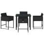 Conjunto de Comedor de Jardín 5 pcs Negro ratán sintético en Sillas de jardín | Comprar online en Foru.es