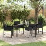 Conjunto de Comedor de Jardín 5 pcs Negro ratán sintético en Sillas de jardín | Comprar online en Foru.es