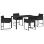 Conjunto de Comedor de Jardín 5 pcs Negro ratán sintético en Sillas de jardín | Comprar online en Foru.es