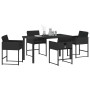 Conjunto de Comedor de Jardín 5 pcs Negro ratán sintético en Sillas de jardín | Comprar online en Foru.es