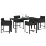 Conjunto de Comedor de Jardín 5 pcs Negro ratán sintético en Sillas de jardín | Comprar online en Foru.es