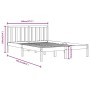 Estructura de cama de madera maciza de pino negra 140x190 cm de vidaXL, Camas y somieres - Ref: Foro24-3105055, Precio: 158,9...