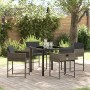 Conjunto de Comedor de Jardín 5 pcs Gris ratán sintético en Sillas de jardín | Comprar online en Foru.es