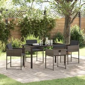 Conjunto de Comedor de Jardín 5 pcs Gris ratán sintético en Sillas de jardín | Comprar online en Foru.es