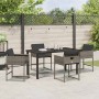 Conjunto de Comedor de Jardín 5 pcs Gris ratán sintético en Sillas de jardín | Comprar online en Foru.es
