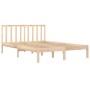 Estructura de cama de madera maciza de pino 200x200 cm de vidaXL, Camas y somieres - Ref: Foro24-3105091, Precio: 127,67 €, D...