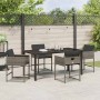 Conjunto de Comedor de Jardín 5 pcs Gris ratán sintético en Sillas de jardín | Comprar online en Foru.es