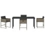 Conjunto de Comedor de Jardín 5 pcs Gris ratán sintético en Sillas de jardín | Comprar online en Foru.es