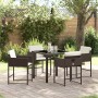 Conjunto de Comedor de Jardín 5 pcs Marrón ratán sintético en Sillas de jardín | Comprar online en Foru.es
