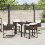Conjunto de Comedor de Jardín 5 pcs Marrón ratán sintético en Sillas de jardín | Comprar online en Foru.es
