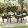 Conjunto de Comedor de Jardín 5 pcs Marrón ratán sintético en Sillas de jardín | Comprar online en Foru.es