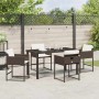 Conjunto de Comedor de Jardín 5 pcs Marrón ratán sintético en Sillas de jardín | Comprar online en Foru.es