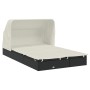 Tumbona 2 personas toldo plegable ratán PE negro 213x118x97 cm de vidaXL, Tumbonas - Ref: Foro24-319650, Precio: 257,06 €, De...