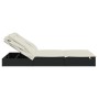 Tumbona 2 personas toldo plegable ratán PE negro 213x118x97 cm de vidaXL, Tumbonas - Ref: Foro24-319650, Precio: 257,06 €, De...