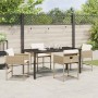 Conjunto de Comedor de Jardín 5 pcs Beige ratán sintético en Sillas de jardín | Comprar online en Foru.es