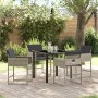 Conjunto de Comedor de Jardín 5 pcs Gris Claro ratán sintético en Sillas de jardín | Comprar online en Foru.es