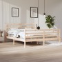 Estructura de cama de madera maciza de pino 200x200 cm de vidaXL, Camas y somieres - Ref: Foro24-3105026, Precio: 135,81 €, D...