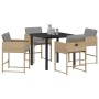 Conjunto de Comedor de Jardín 5 pcs Beige ratán sintético en Sillas de jardín | Comprar online en Foru.es