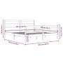Estructura de cama de madera maciza de pino 200x200 cm de vidaXL, Camas y somieres - Ref: Foro24-3105026, Precio: 135,81 €, D...