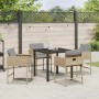 Conjunto de Comedor de Jardín 5 pcs Beige ratán sintético en Sillas de jardín | Comprar online en Foru.es