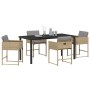Conjunto de Comedor de Jardín 5 pcs Beige ratán sintético en Sillas de jardín | Comprar online en Foru.es