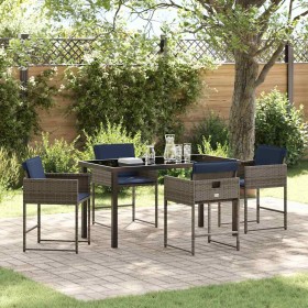 Conjunto de Comedor de Jardín 5 pcs Gris ratán sintético en Sillas de jardín | Comprar online en Foru.es
