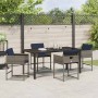Conjunto de Comedor de Jardín 5 pcs Gris ratán sintético en Sillas de jardín | Comprar online en Foru.es