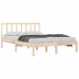 Estructura de cama madera maciza de pino 120x200 cm de vidaXL, Camas y somieres - Ref: Foro24-3105066, Precio: 110,98 €, Desc...
