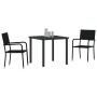 Conjunto de Comedor de Jardín 3 pcs Negro ratán sintético en Sillas de jardín | Comprar online en Foru.es