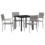 Conjunto de Comedor de Jardín 5 pcs Gris ratán sintético en Sillas de jardín | Comprar online en Foru.es