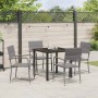 Conjunto de Comedor de Jardín 5 pcs Gris ratán sintético en Sillas de jardín | Comprar online en Foru.es