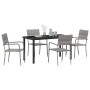 Conjunto de Comedor de Jardín 5 pcs Gris ratán sintético en Sillas de jardín | Comprar online en Foru.es