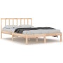 Estructura de cama madera maciza de pino 120x190 cm de vidaXL, Camas y somieres - Ref: Foro24-3105106, Precio: 115,65 €, Desc...