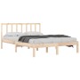 Estructura de cama madera maciza de pino 120x190 cm de vidaXL, Camas y somieres - Ref: Foro24-3105106, Precio: 115,65 €, Desc...