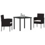 Conjunto de Comedor de Jardín 3 pcs Negro ratán sintético en Sillas de jardín | Comprar online en Foru.es