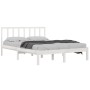 Estructura de cama de madera maciza de pino blanco 160x200 cm de vidaXL, Camas y somieres - Ref: Foro24-3105082, Precio: 128,...