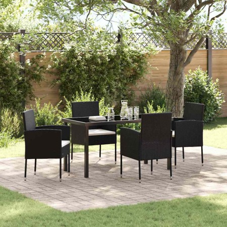 Conjunto de Comedor de Jardín 5 pcs Negro ratán sintético en Sillas de jardín | Comprar online en Foru.es