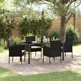 Conjunto de Comedor de Jardín 5 pcs Negro ratán sintético en Sillas de jardín | Comprar online en Foru.es