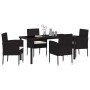 Conjunto de Comedor de Jardín 5 pcs Negro ratán sintético en Sillas de jardín | Comprar online en Foru.es