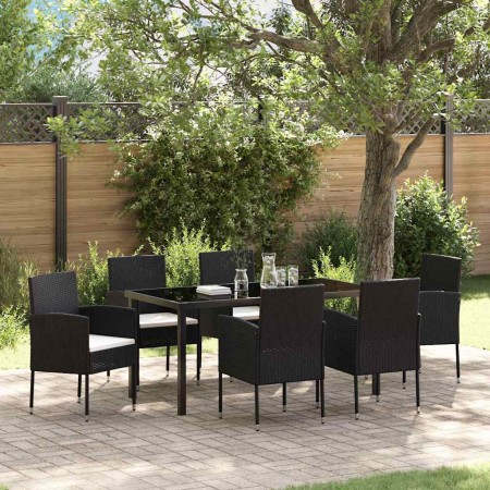 Conjunto de Comedor de Jardín 7 pcs Negro ratán sintético en Sillas de jardín | Comprar online en Foru.es