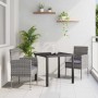 Conjunto de Comedor de Jardín 3 pcs Gris ratán sintético en Sillas de jardín | Comprar online en Foru.es