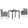 Conjunto de Comedor de Jardín 3 pcs Gris ratán sintético en Sillas de jardín | Comprar online en Foru.es