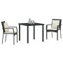 Conjunto de Comedor de Jardín 3 pcs Negro ratán sintético en Conjuntos de jardín | Comprar online en Foru.es