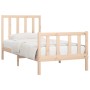 Estructura de cama madera maciza 90x190 cm de vidaXL, Camas y somieres - Ref: Foro24-3105190, Precio: 90,11 €, Descuento: %