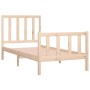 Estructura de cama madera maciza 90x190 cm de vidaXL, Camas y somieres - Ref: Foro24-3105190, Precio: 90,11 €, Descuento: %